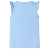 VidaXL Kindershirt mit Rüschen an den Ärmeln 116 Hellblau