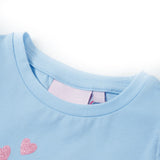 VidaXL Kindershirt mit Rüschen an den Ärmeln 116 Hellblau