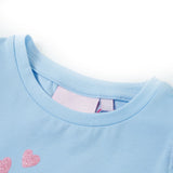 VidaXL Kindershirt mit Rüschen an den Ärmeln 128 Hellblau