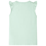 VidaXL Kindershirt mit Rüschen an den Ärmeln 140 Soft Green