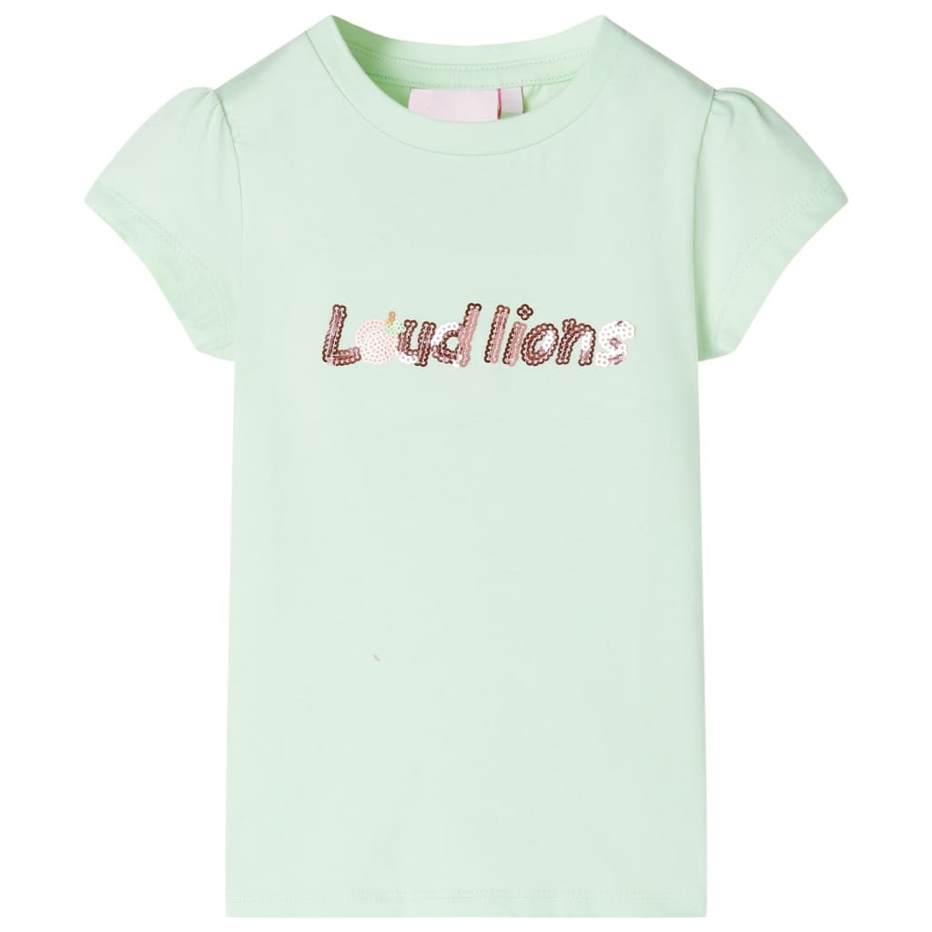 VidaXL Kindershirt mit Flügelärmeln 92 zartgrün