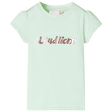 VidaXL Kindershirt mit Flügelärmeln 128 zartgrün
