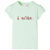VidaXL Kindershirt mit Flügelärmeln 140 Soft Green