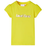 VidaXL Kindershirt mit Flügelärmeln 92 leuchtendes Gelb