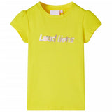 VidaXL Kindershirt mit Flügelärmeln 104 leuchtendes Gelb