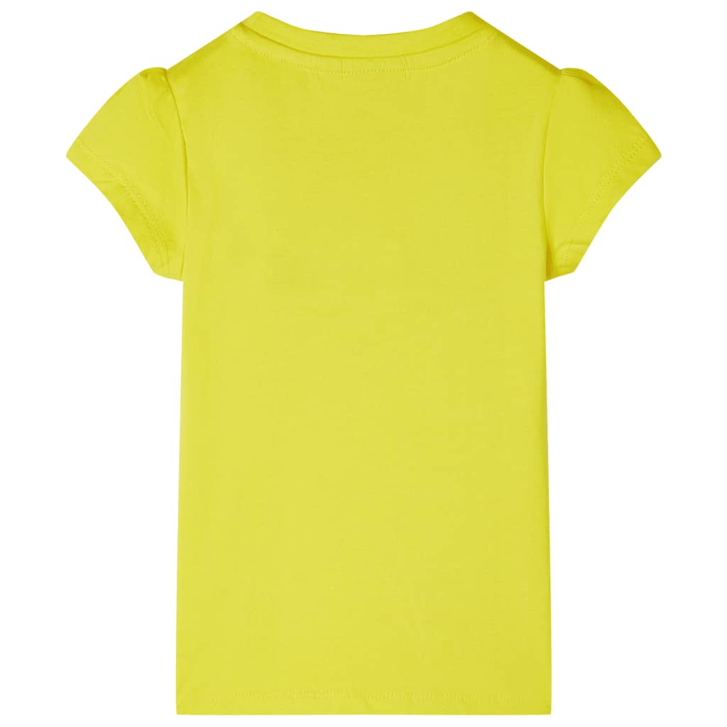 VidaXL Kindershirt mit Flügelärmeln 128 leuchtendes Gelb
