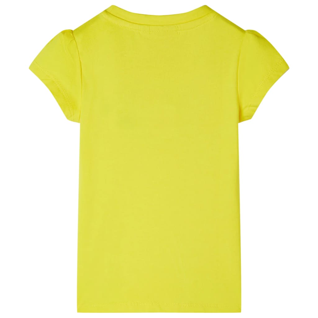 VidaXL Kindershirt mit Flügelärmeln 140 leuchtendes Gelb