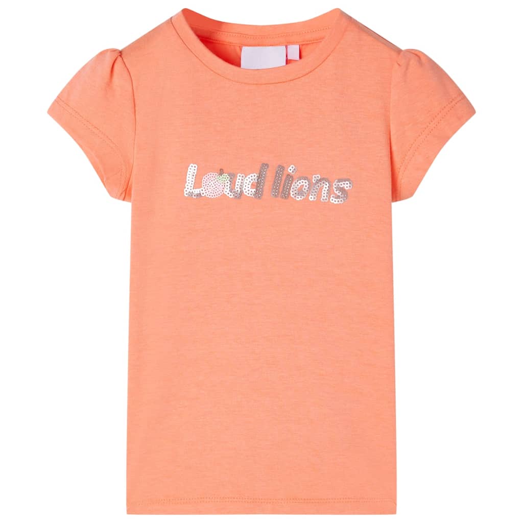 VidaXL Kindershirt mit Flügelärmeln 128 neonorange