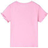 VidaXL Kindershirt mit kurzen Ärmeln 92 leuchtendes Rosa