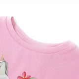 VidaXL Kindershirt mit kurzen Ärmeln 116 leuchtendes Rosa