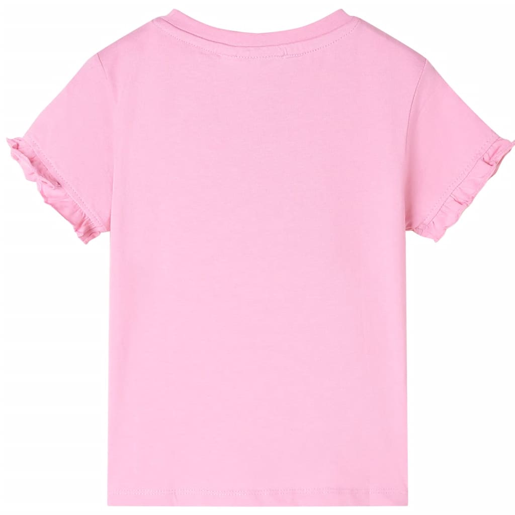 VidaXL Kindershirt mit kurzen Ärmeln 128 leuchtendes Rosa