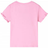 VidaXL Kindershirt mit kurzen Ärmeln 128 leuchtendes Rosa