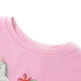 VidaXL Kindershirt mit kurzen Ärmeln 128 leuchtendes Rosa
