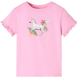 VidaXL Kindershirt mit kurzen Ärmeln 140 leuchtendes Rosa