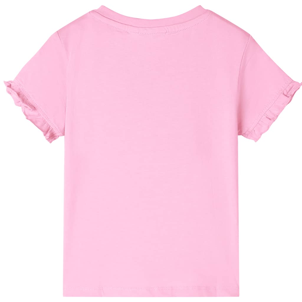 VidaXL Kindershirt mit kurzen Ärmeln 140 leuchtendes Rosa