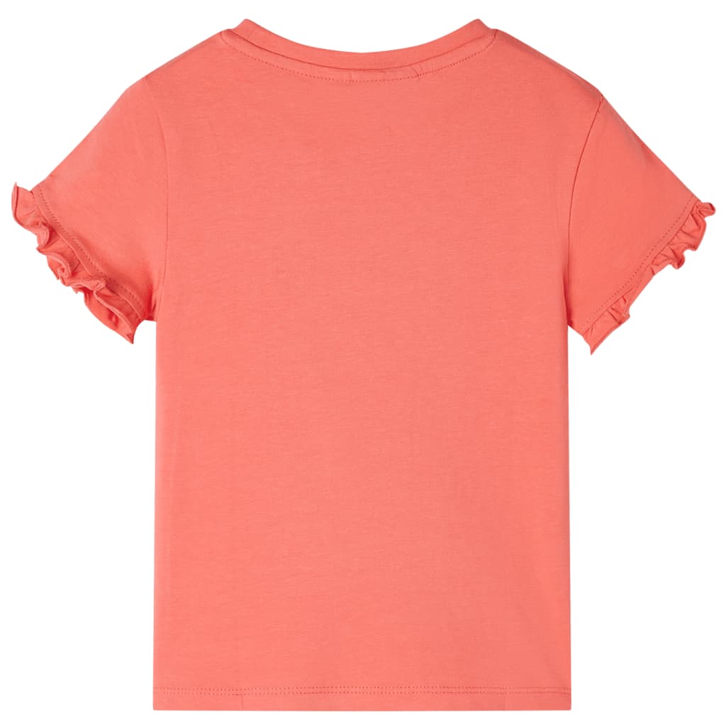 VidaXL Kindershirt mit kurzen Ärmeln 104 Koralle