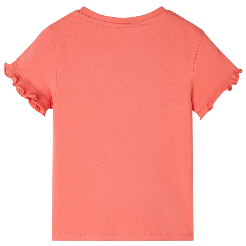 VidaXL Kindershirt mit kurzen Ärmeln 128 Koralle