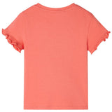 VidaXL Kindershirt mit kurzen Ärmeln 128 Koralle
