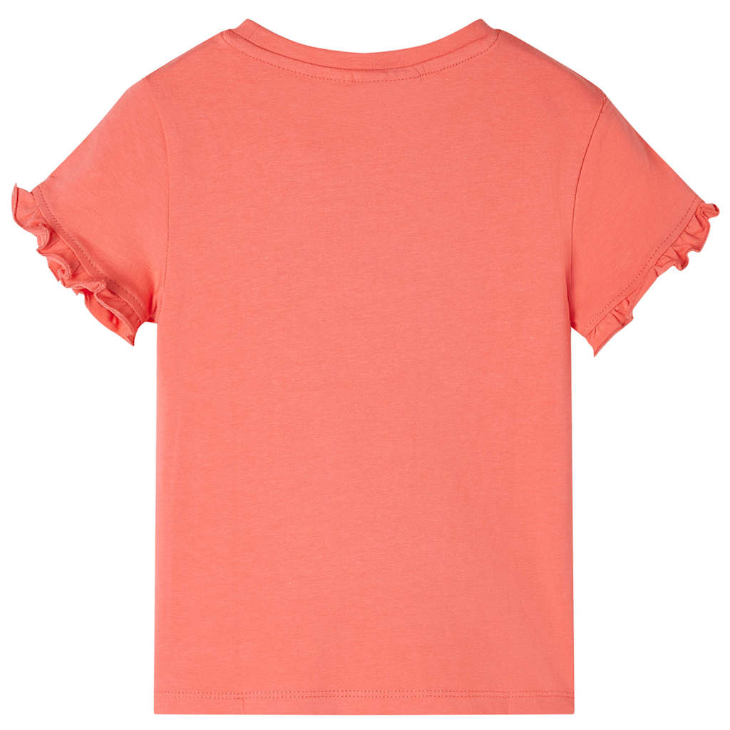 VidaXL Kindershirt mit kurzen Ärmeln 140 Koralle