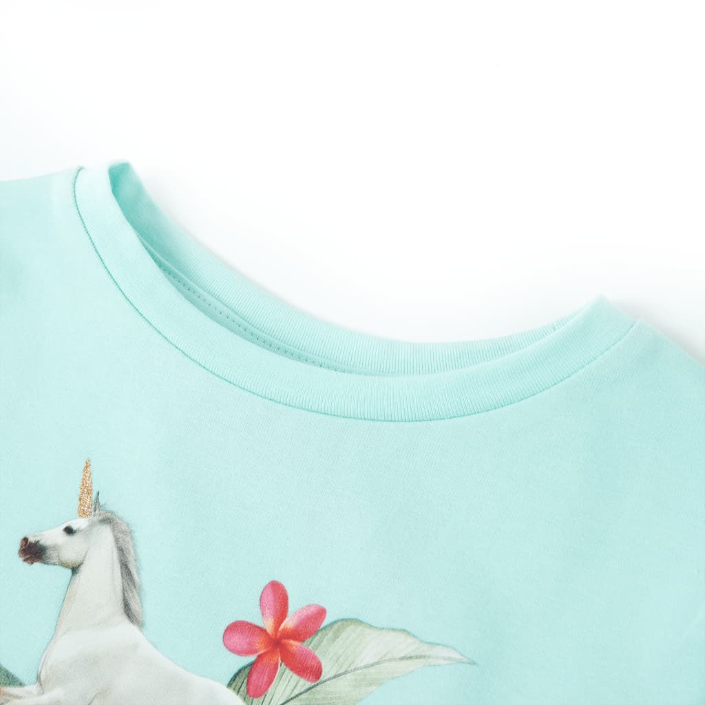 VidaXL Kindershirt mit kurzen Ärmeln 116 hellblau