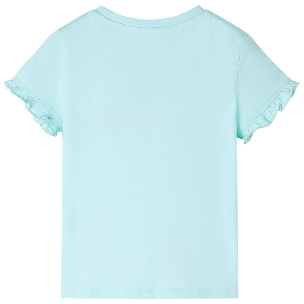VidaXL Kindershirt mit kurzen Ärmeln 128 hellblau