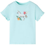 VidaXL Kindershirt mit kurzen Ärmeln 140 hellblau