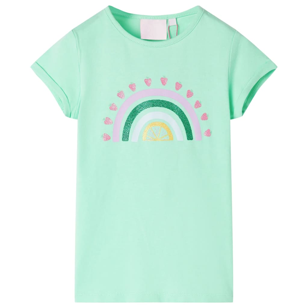 VidaXL Kindershirt 128 leuchtend grün