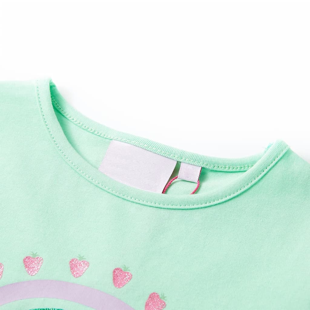 VidaXL Kindershirt 128 leuchtend grün