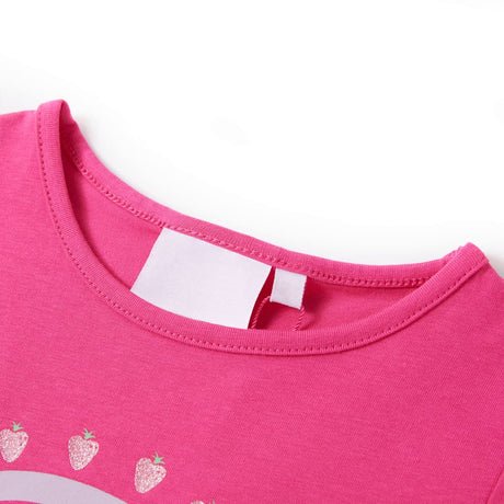 VidaXL Kindershirt 128 Dunkelrosa