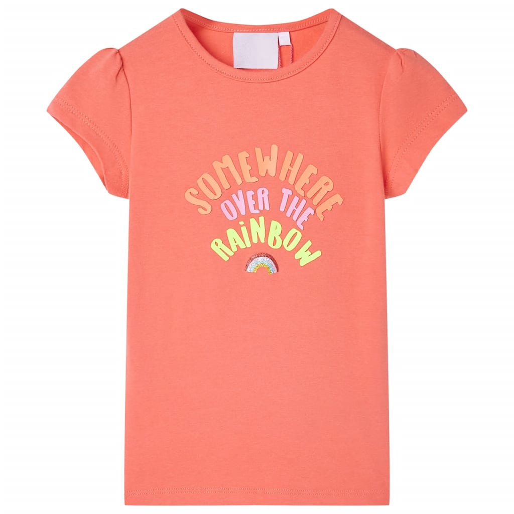 VidaXL Kindershirt 128 korallenfarben