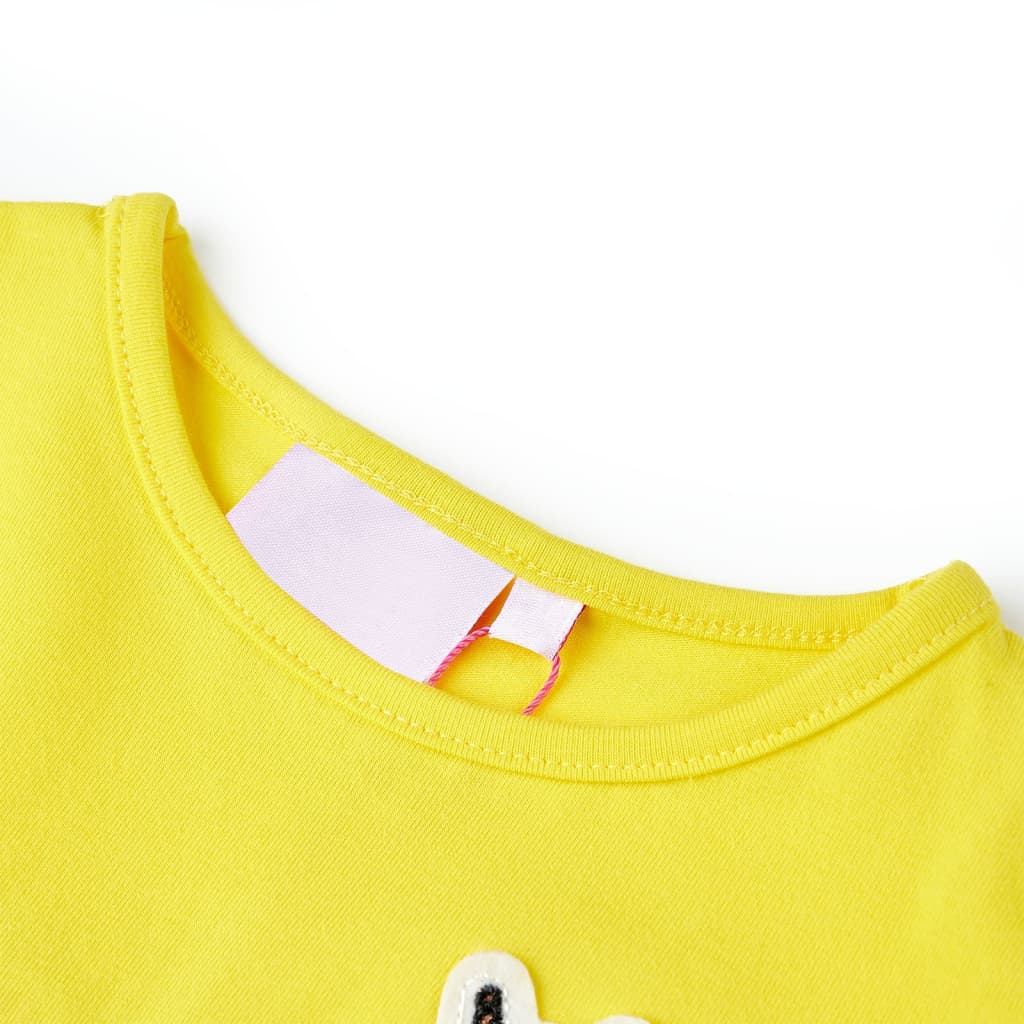 VidaXL Kindershirt 128 leuchtendes Gelb
