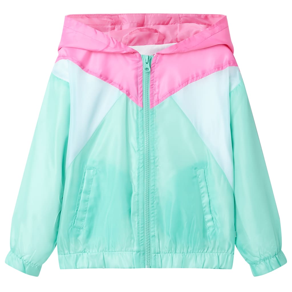 VidaXL Kinderjacke mit Kapuze und Reißverschluss 140 mehrfarbig
