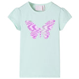 VidaXL Kindershirt mit Flügelärmeln 92 helle Mintfarbe