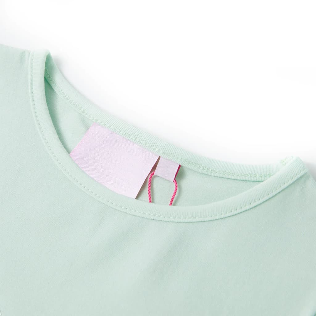 VidaXL Kindershirt mit Flügelärmeln 92 helle Mintfarbe