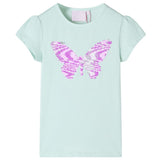 VidaXL Kindershirt mit Flügelärmeln 104 helle Mintfarbe