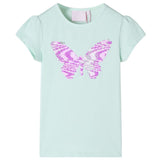 VidaXL Kindershirt mit Flügelärmeln 116 helle Mintfarbe