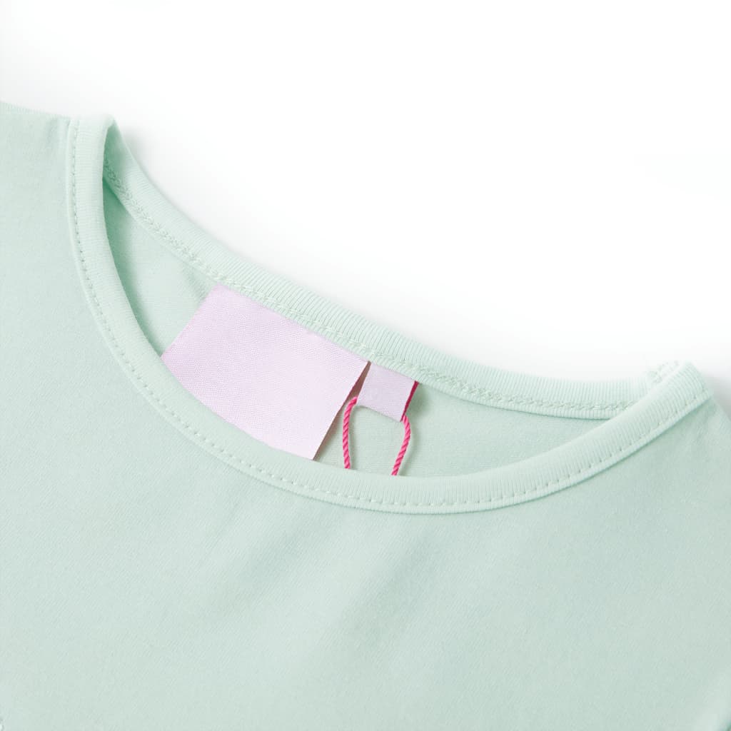VidaXL Kindershirt mit Flügelärmeln 140 helle Mintfarbe