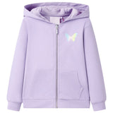 VidaXL Kinderstrickjacke mit Kapuze 116 Flieder