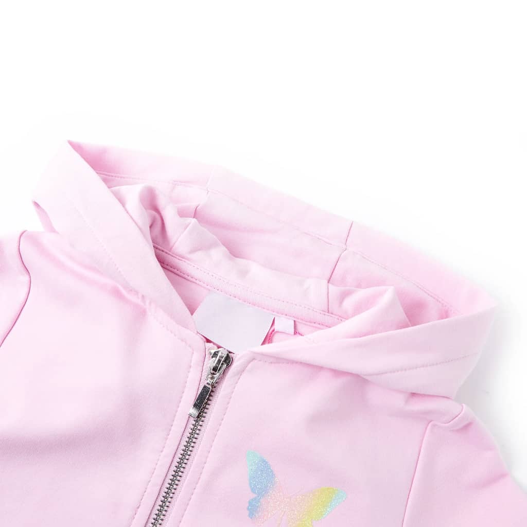 VidaXL Kinderstrickjacke mit Kapuze 116 Hellrosa