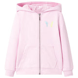 VidaXL Kinderstrickjacke mit Kapuze 128 Hellrosa