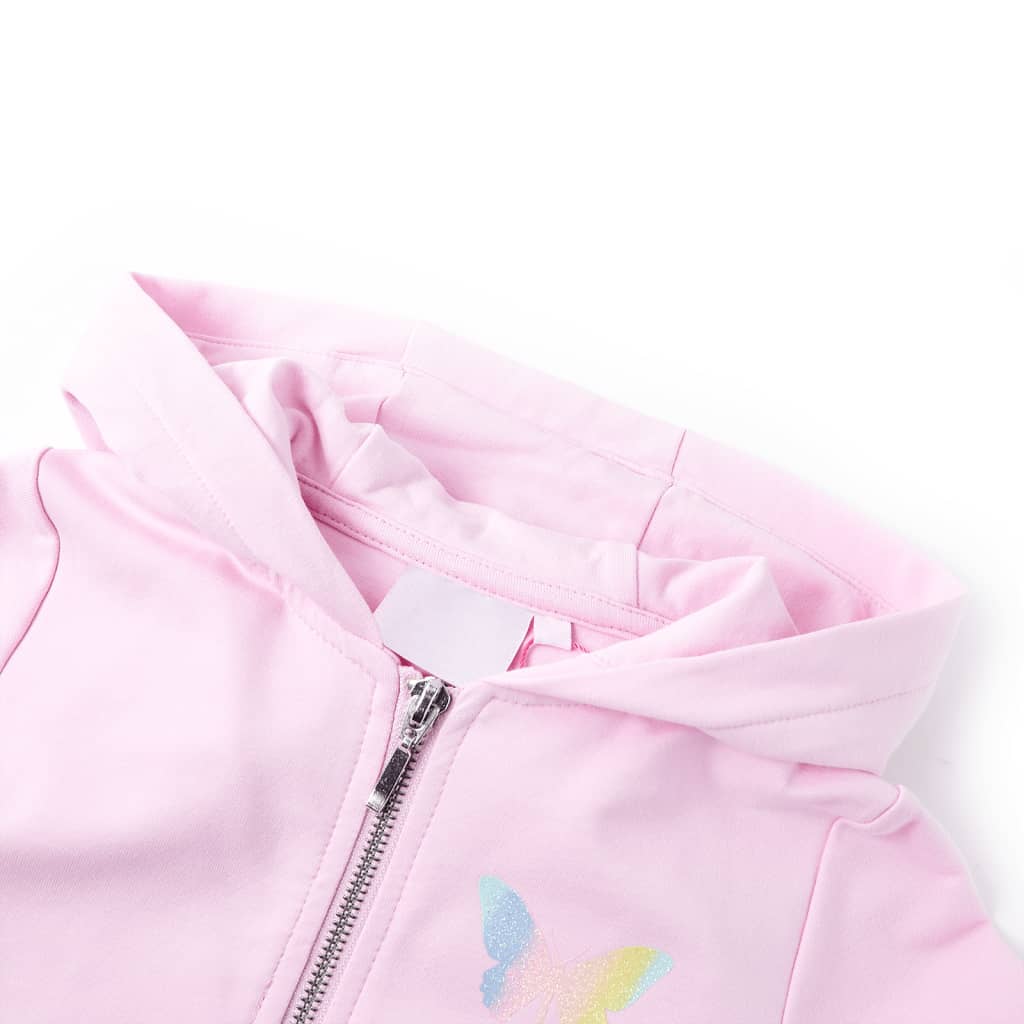 VidaXL Kinderstrickjacke mit Kapuze 128 Hellrosa