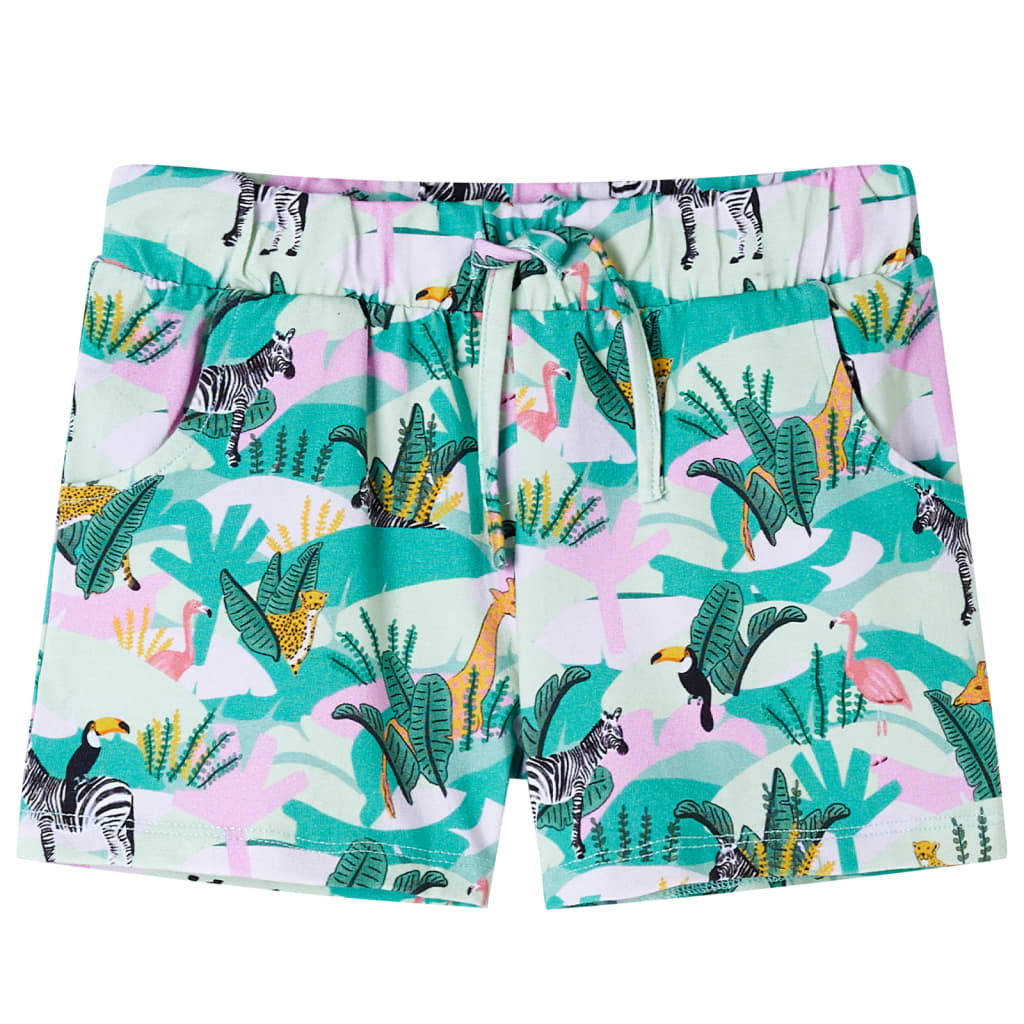 VidaXL Kindershorts mit Kordelzug 104 helles Mint