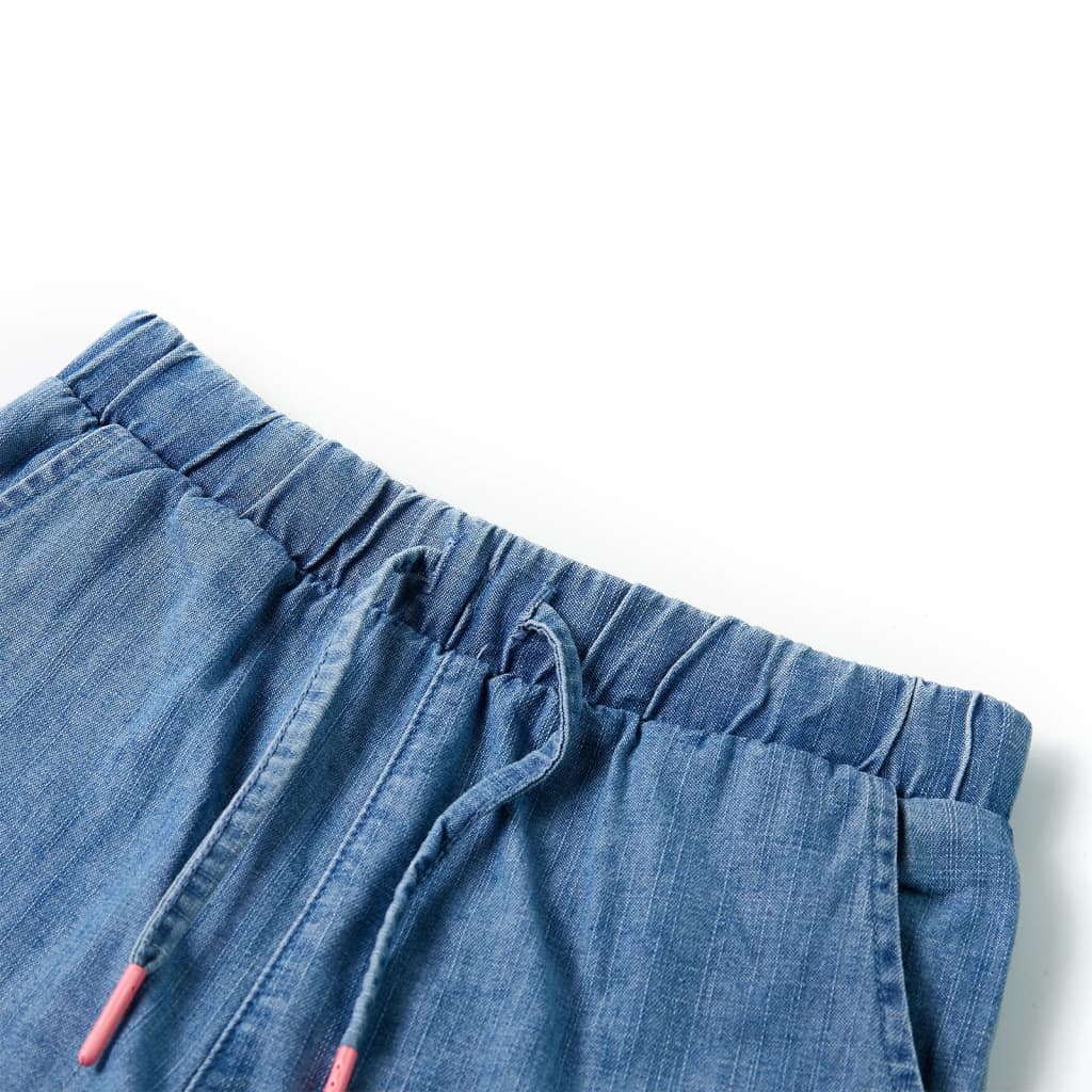 VidaXL Kindershorts 128 Denimblau