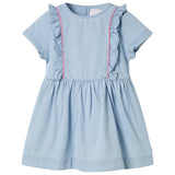 VidaXL Kinderkleid mit Rüschen 104 zartblau