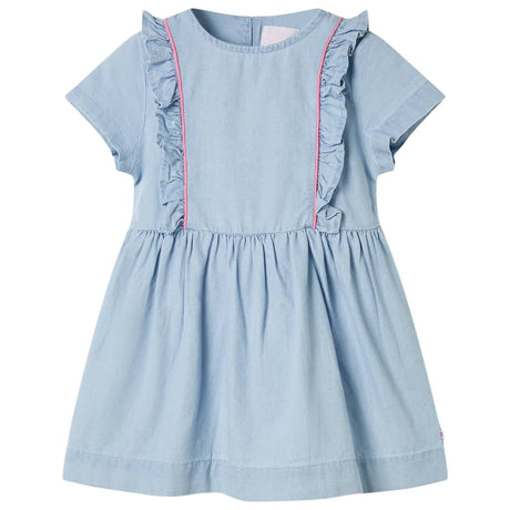 VidaXL Kinderkleid mit Rüschen 104 zartblau