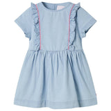 VidaXL Kinderkleid mit Rüschen 116 zartblau