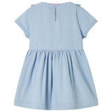 VidaXL Kinderkleid mit Rüschen 128 zartblau