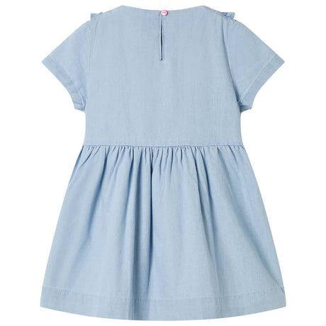 VidaXL Kinderkleid mit Rüschen 128 zartblau
