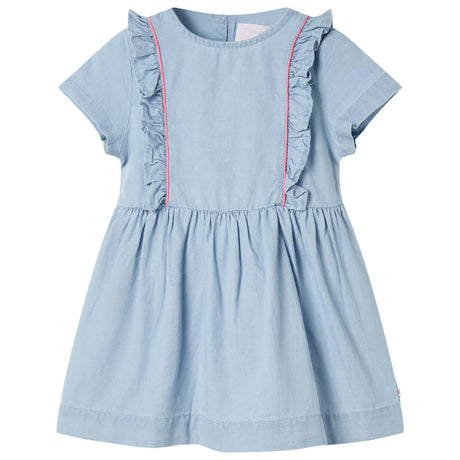 VidaXL Kinderkleid mit Rüschen 140 zartblau
