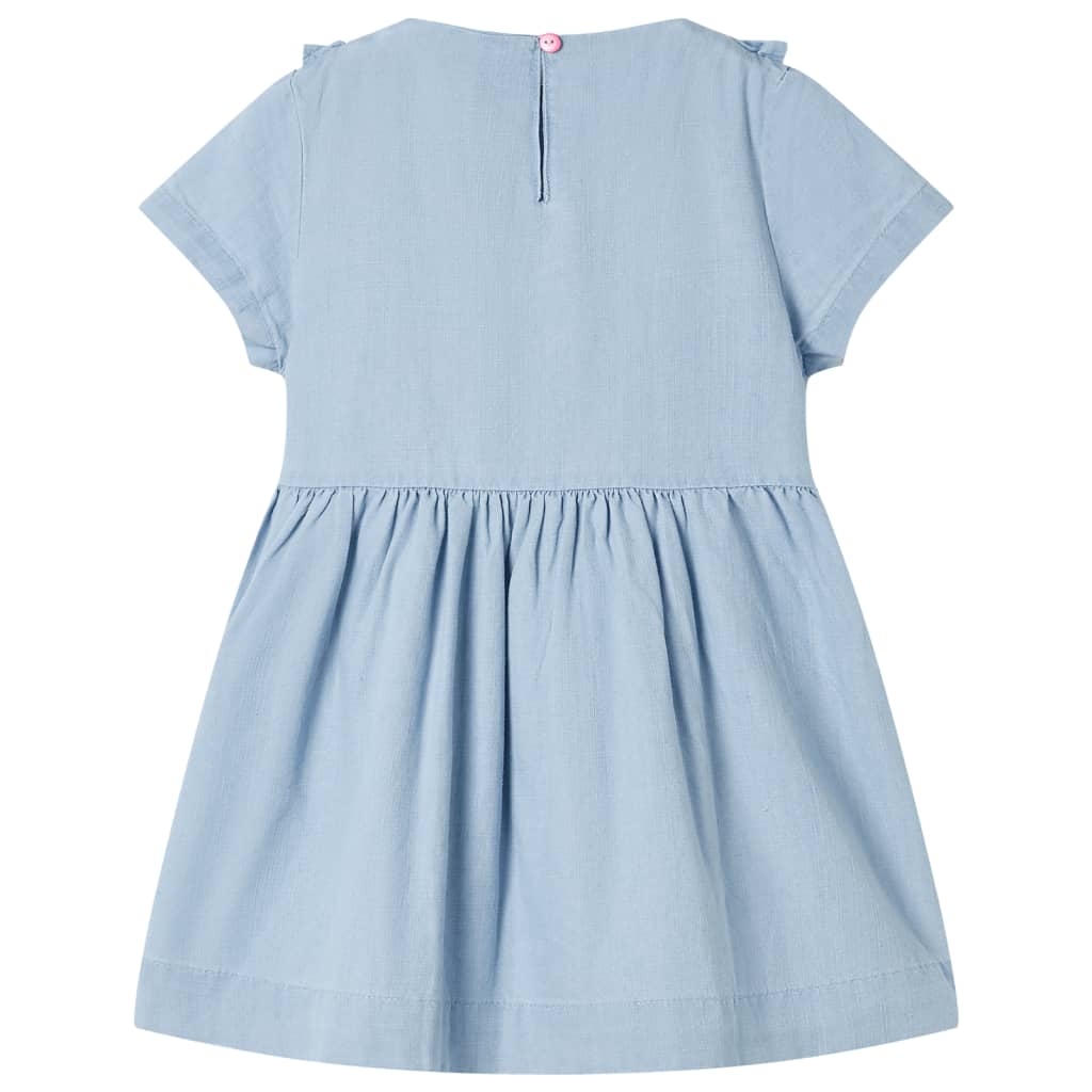 VidaXL Kinderkleid mit Rüschen 140 zartblau